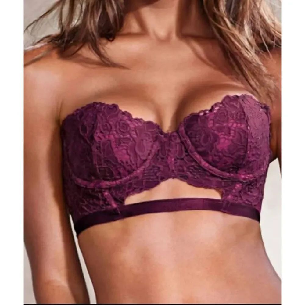 Victoria's Secret Bra Women's 34DD Plum Very Sexy Dream Angels Multiway Push Up